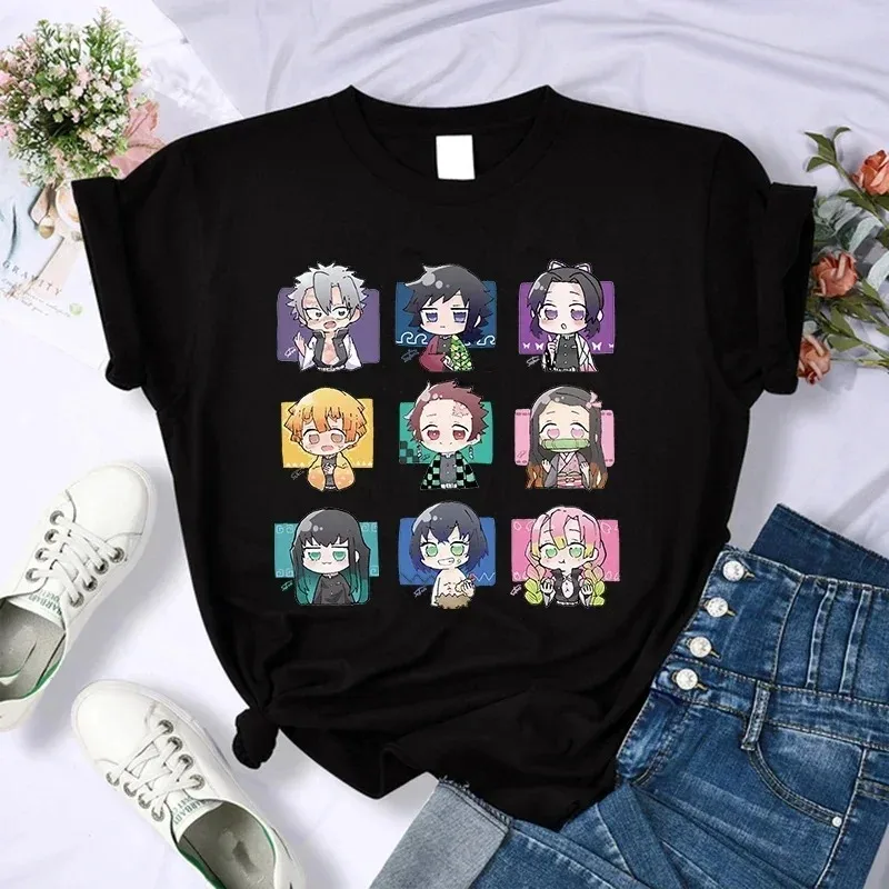 

Demon-Slayer Women's Kimetsu No Yaiba Nezuko T-Shirt Women's Tanjirou Kamado Graphic T-Shirt Japanese Anime T-Shirt