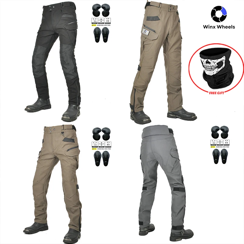

Motorcycle Riding Pants 600D Wear-resistant and Tear-resistant Motorcycle Casual Workwear Pants Moto Trousers Anti-drop for Men