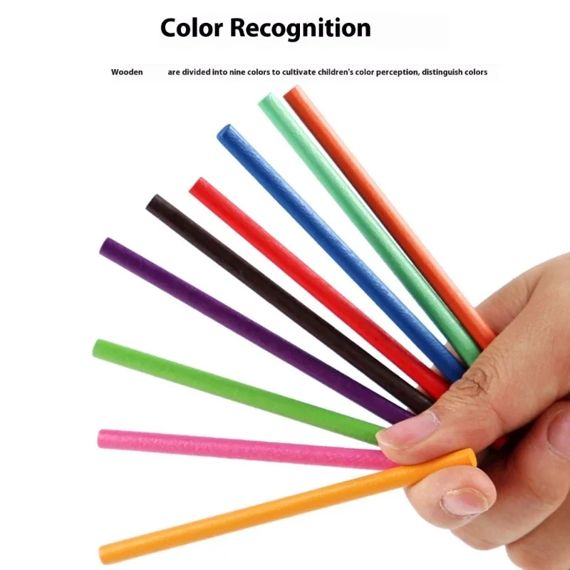 لعبة هيكل السمكة الخشبية للتدريب على المحركات الدقيقة مع نشاط التعرف على الألوان للتعلم واللعب في مرحلة ما قبل المدرسة 15UB