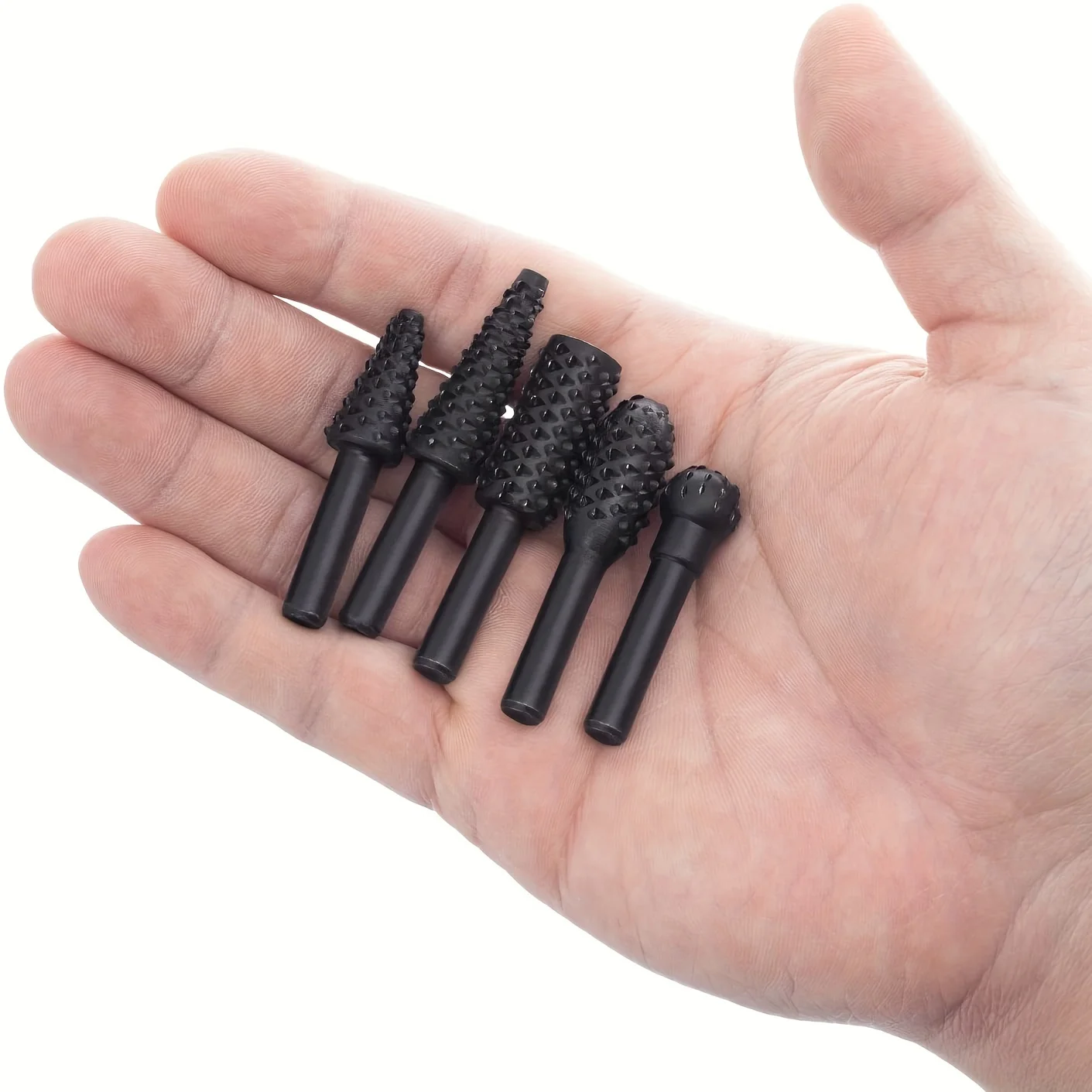 5pcs Woodworking Twist Drill Bits Rotary File Wood Drilling Burr Power Tools For Engraving Polishing Grinding