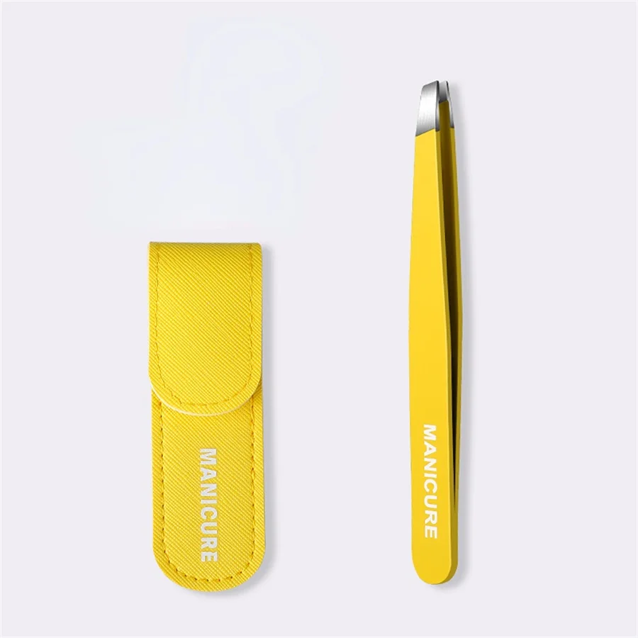 Augenbrauen Pinzette bunte Haare Schönheit feine Haare Puller Edelstahl schräg Augenbrauen Clips Entfernung Make-up-Tools – Detail 1
