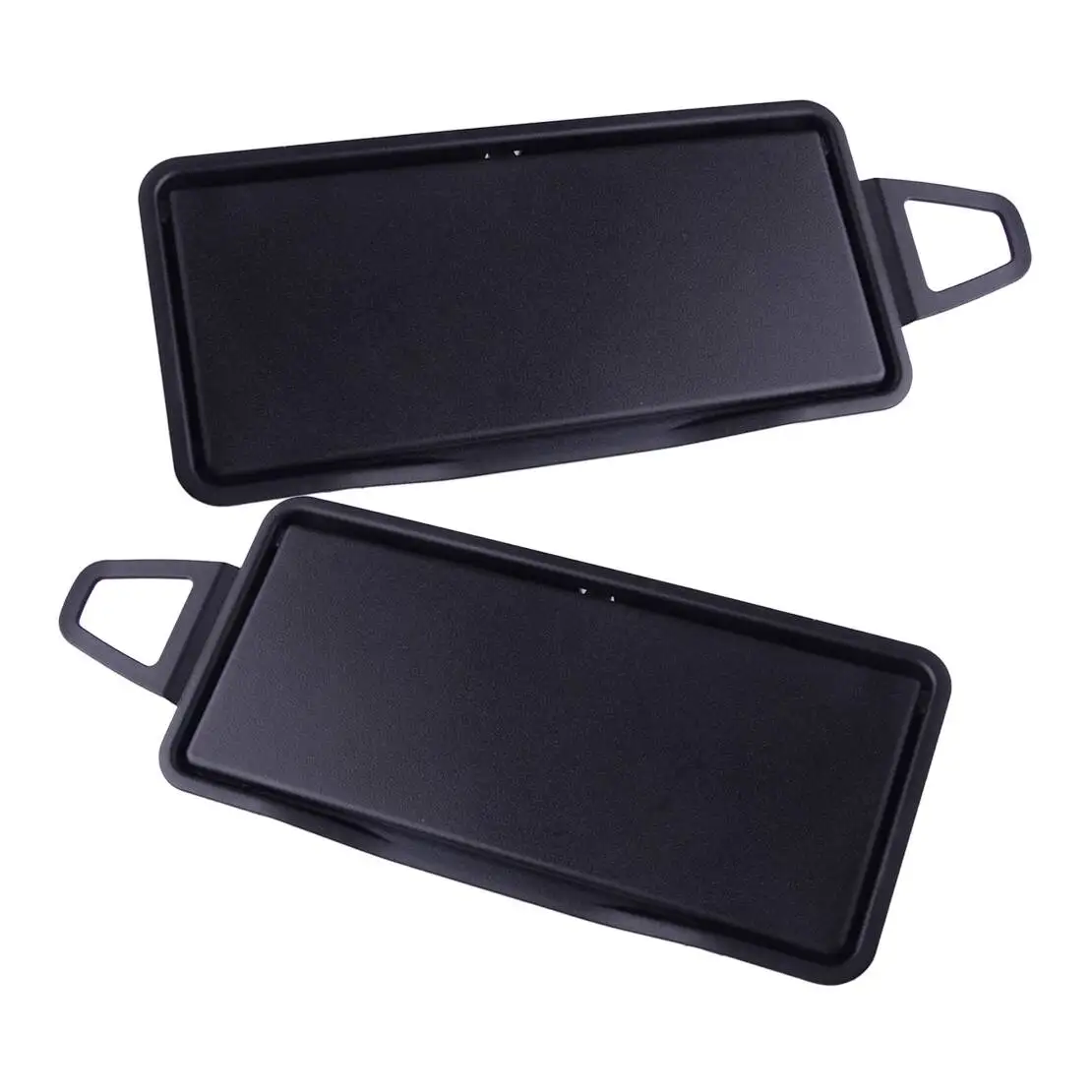 1 Pair Car Auto Left Right Side Sun Visor Shade Makeup Mirror Frame Cover Fit for Mercedes Benz W212 E W218 CLS Class Black