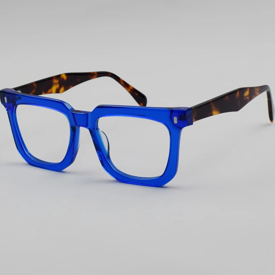 

LUCKY New Fashion Retro Square Full Frame Luxury Acetate Eyewear Optical Prescription Frames Man Woman