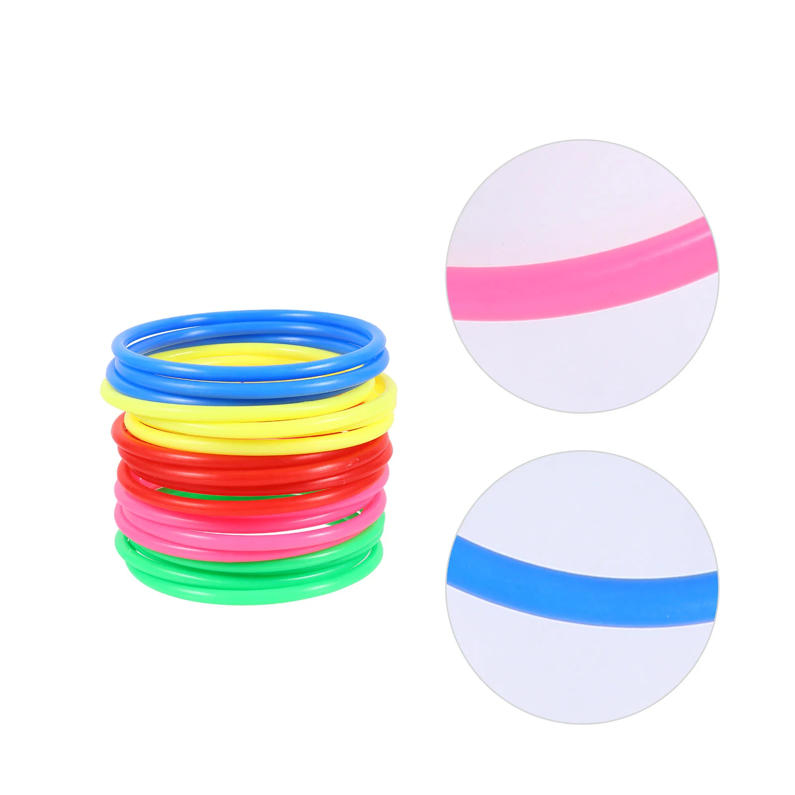 24 Pcs Ring Toy Game Accessories Supplies Parent-child Rings Toys Round Practical Plastic Throwing