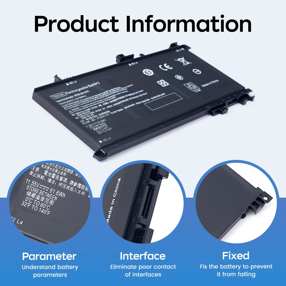 BGBT TE03XL Laptop Battery For HP OMEN 15-bc011TX 15-bc012TX 15-bc013TX 15-AX015TX AX017TX TPN-Q173 HSTNN-UB7A 849910-850