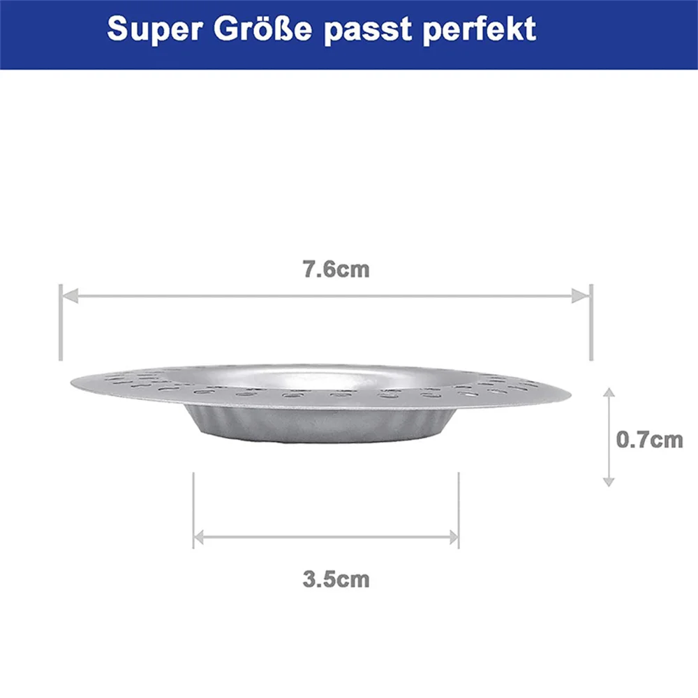 Anti Clogging Sink Vegetable Wash Basin Filter Kitchen Sink Shower Drain Hole Filter Accessory Stainless Steel Bathtub Filter