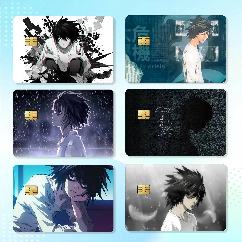 ANIME D-Death N-Note Matte Card Stickers For Credit Cards Debit Cards And Transit Cards 4Pcs