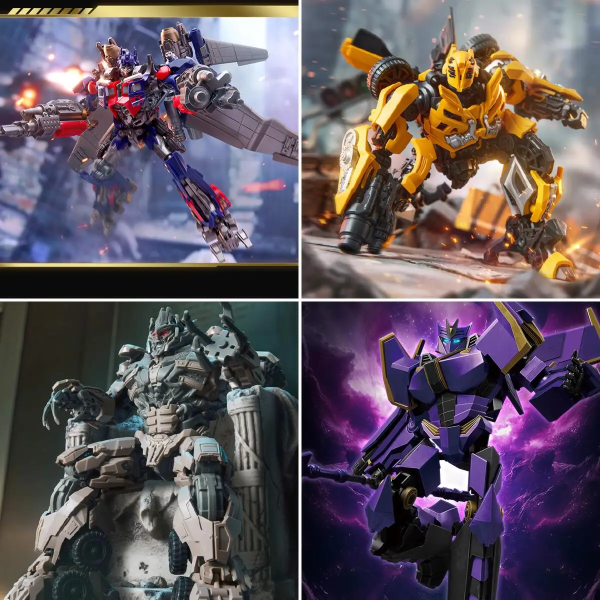 BLOKEES Transformation Optimus Prime Bumblebee Megatron onde de choc Soundwave Megatronus Prime bloc de construction figurine jouets