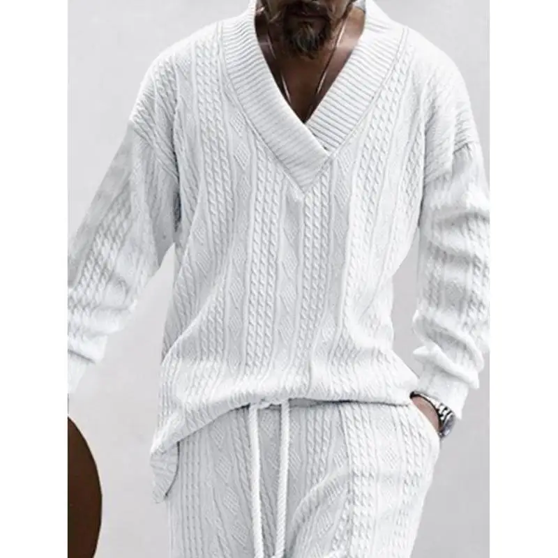 

Men's Knitted Sweater Knwear New Sle Collar Nine Sve Length Coolmax Fiber Ciwalk Suitable Mid-aged And ly