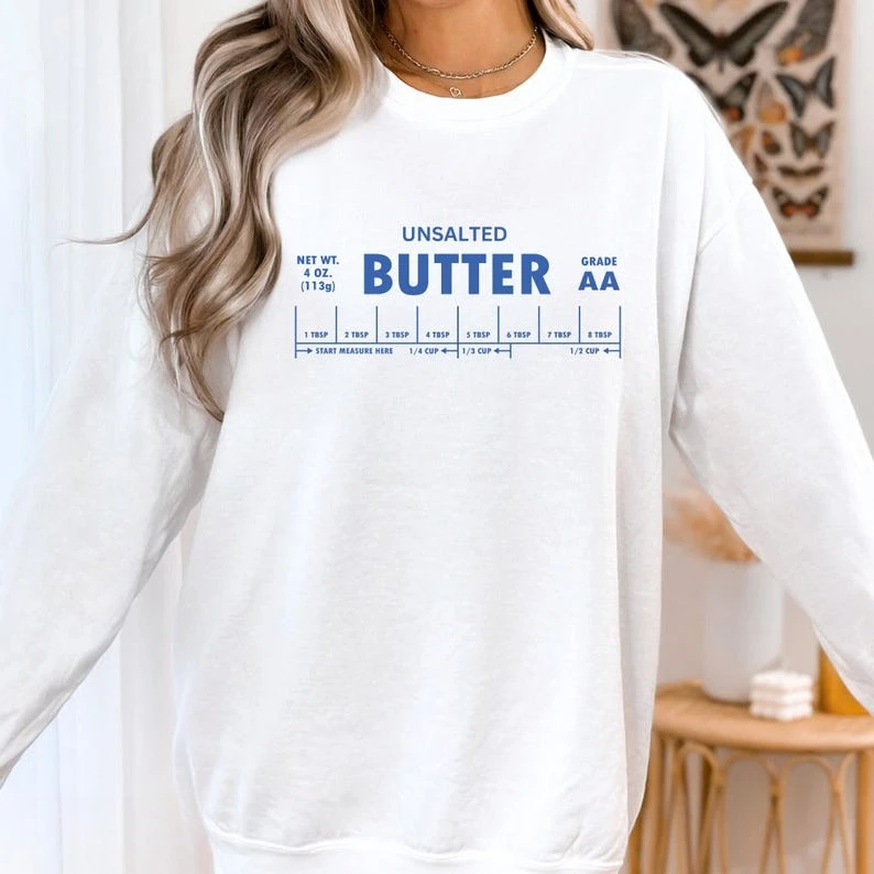 سويت شيرت زبدة غير مملح عصا الزبدة مضحك بيكر الخبز عشاق الطعام الشيف عاشق هدية رسائل بسيطة الدفء مطابقة هودي