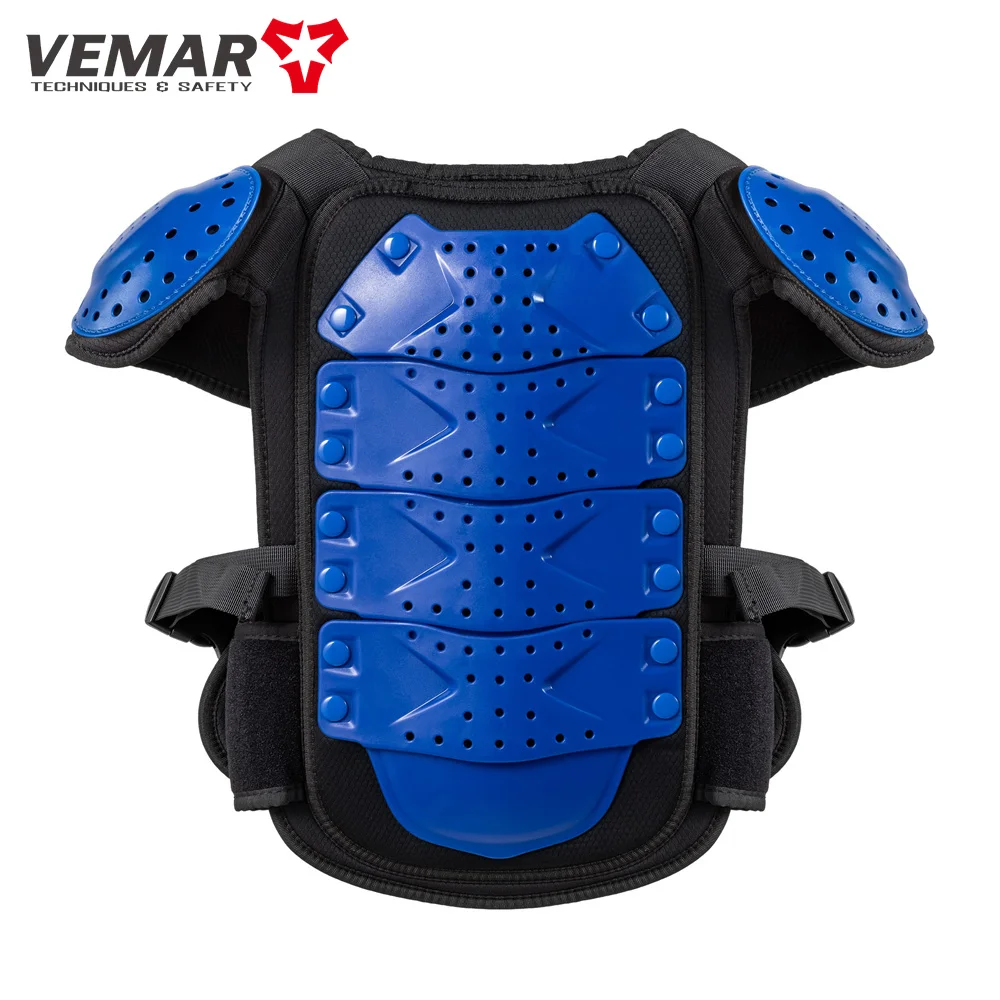 دراجة نارية درع سترة + أطفال الركبة وسادات الكوع مجموعات الأطفال الصدر الخلفي حامي درع للجسم الحرس سباق موتوكروس واقية