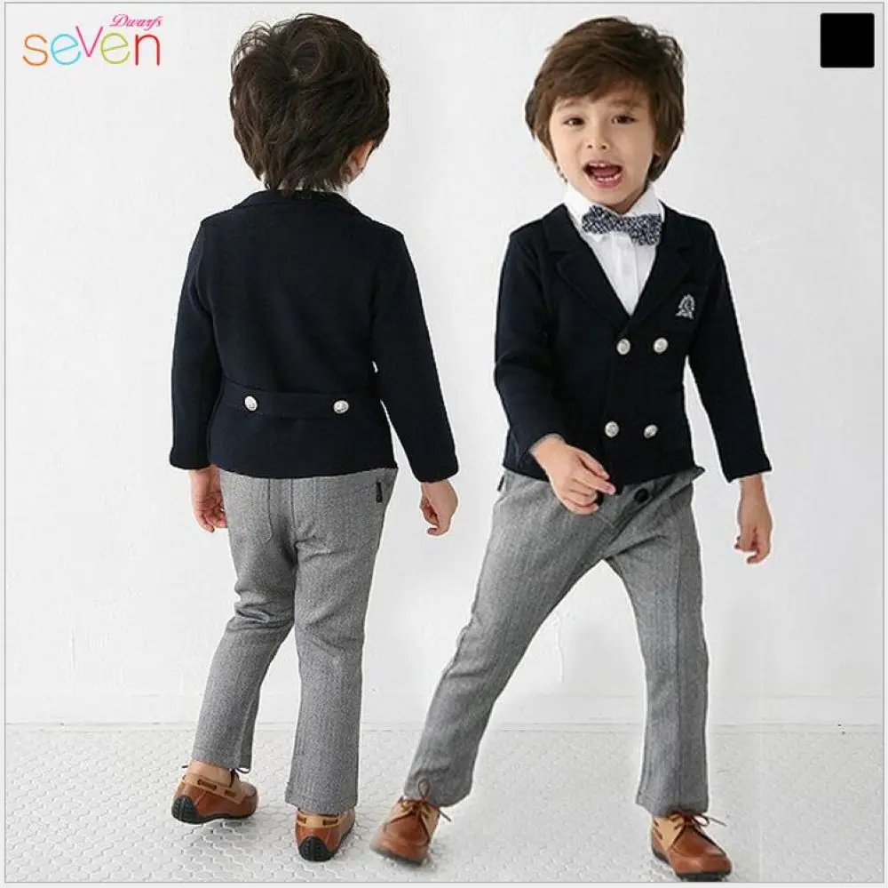 

Ложный костюм из двух предметов в консервативном стиле для свадебной вечеринки для мальчиков/атрик для мальчиков + бесплатный галстук-бабочка 930