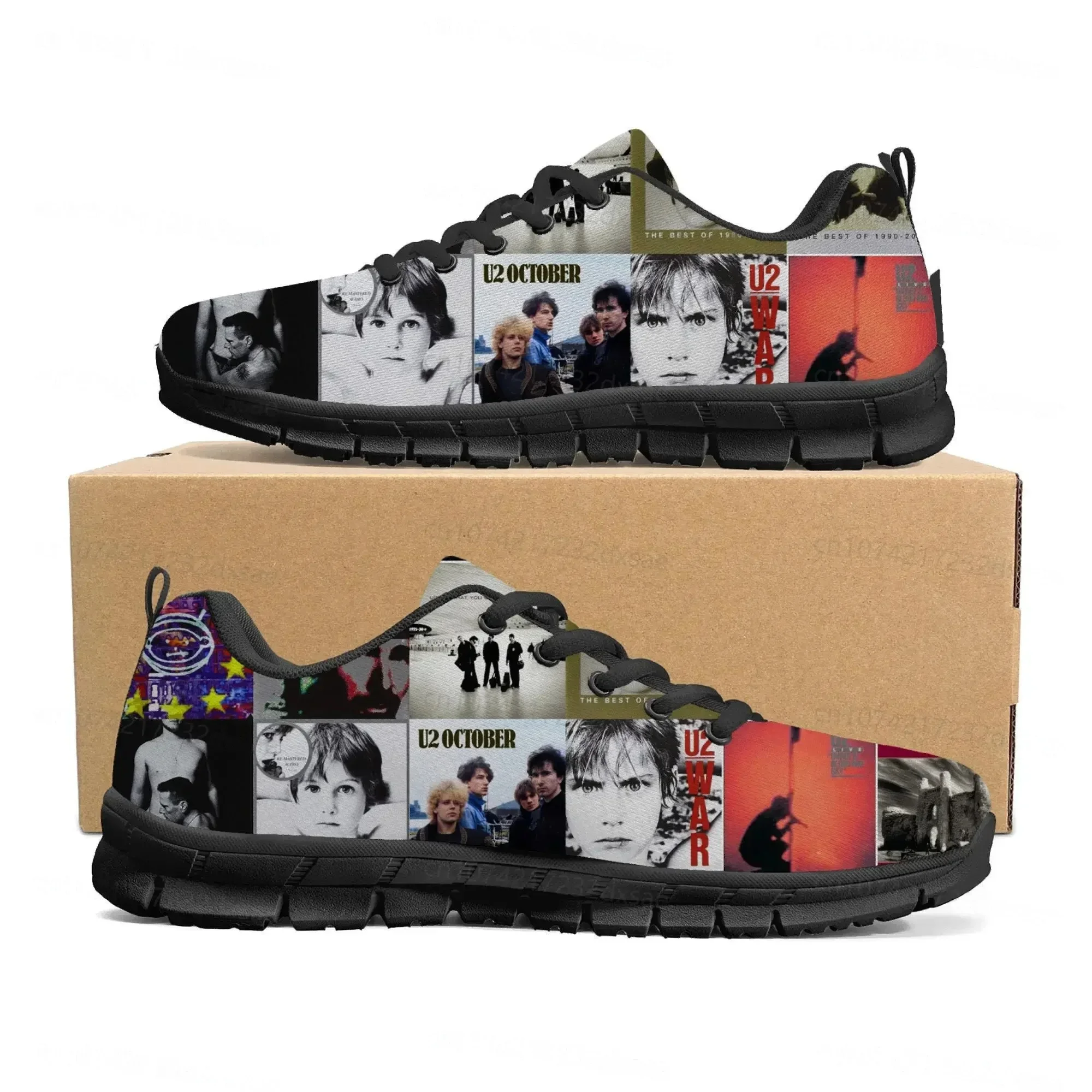 

U2 Rock Band Fashion punk Sports Shoes Mens Womens Sneakers Casual Custom High Quality Couple Shoes