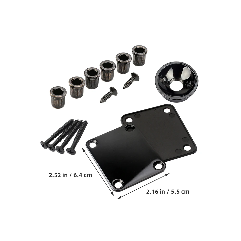 

1 Set 4-Hole Metal Neck Plate Replacement Screws Durable Repair Parts For Electric Bass String Ferrules Kit Neck Mounting Board