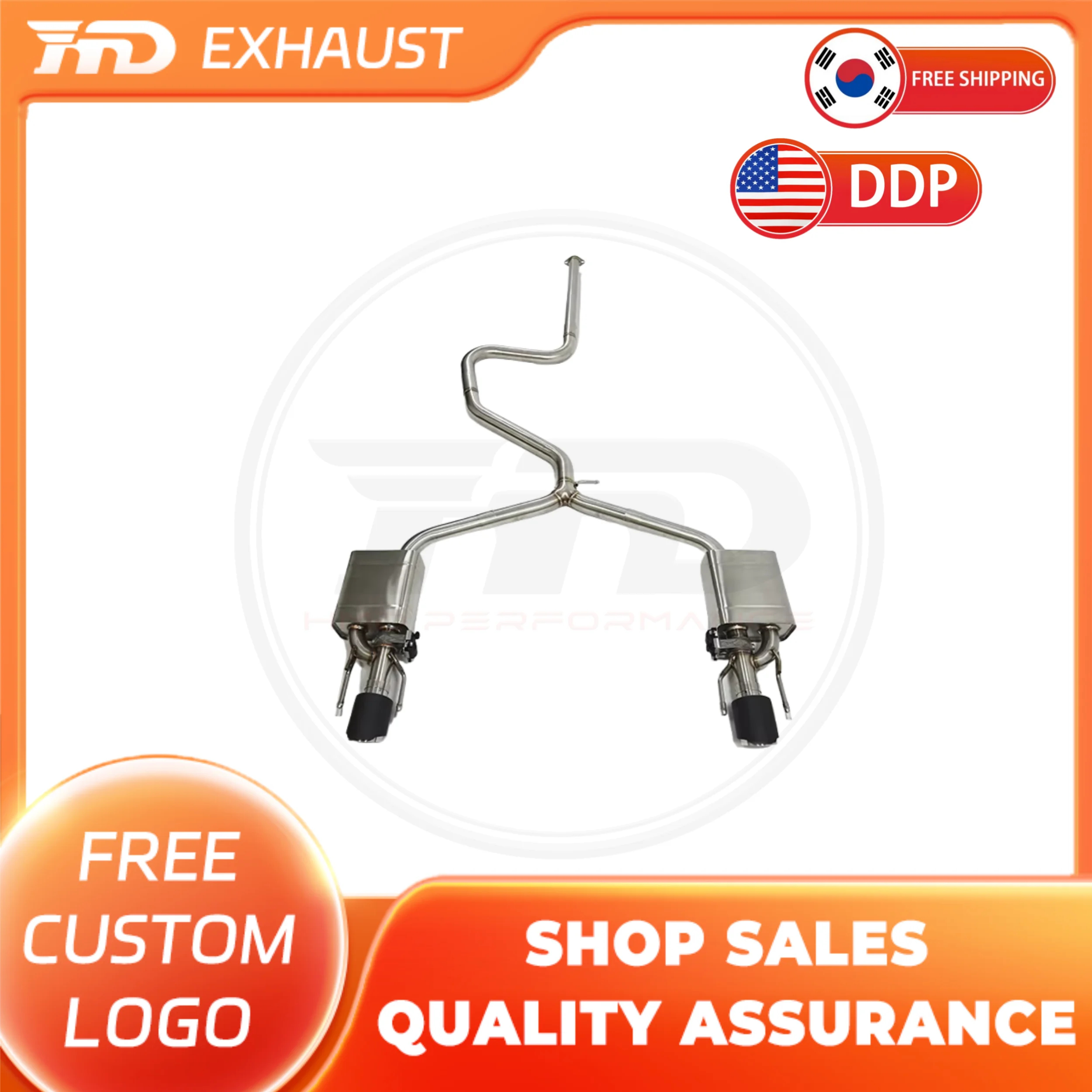 

HMD Hot sale Stainless Steel Exhaust System Performance Catback Exhuast for Chevrolet Malibu XL Car Valve Muffler