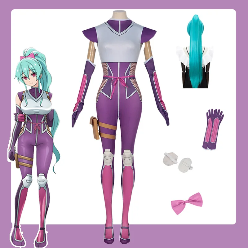 Momochi Ayame Costume Cosplay Tuta Parrucca Anime I'm Living An Otaku NEET Kunoichi Copricapo Festa di Halloween Donne Ragazze Puntelli