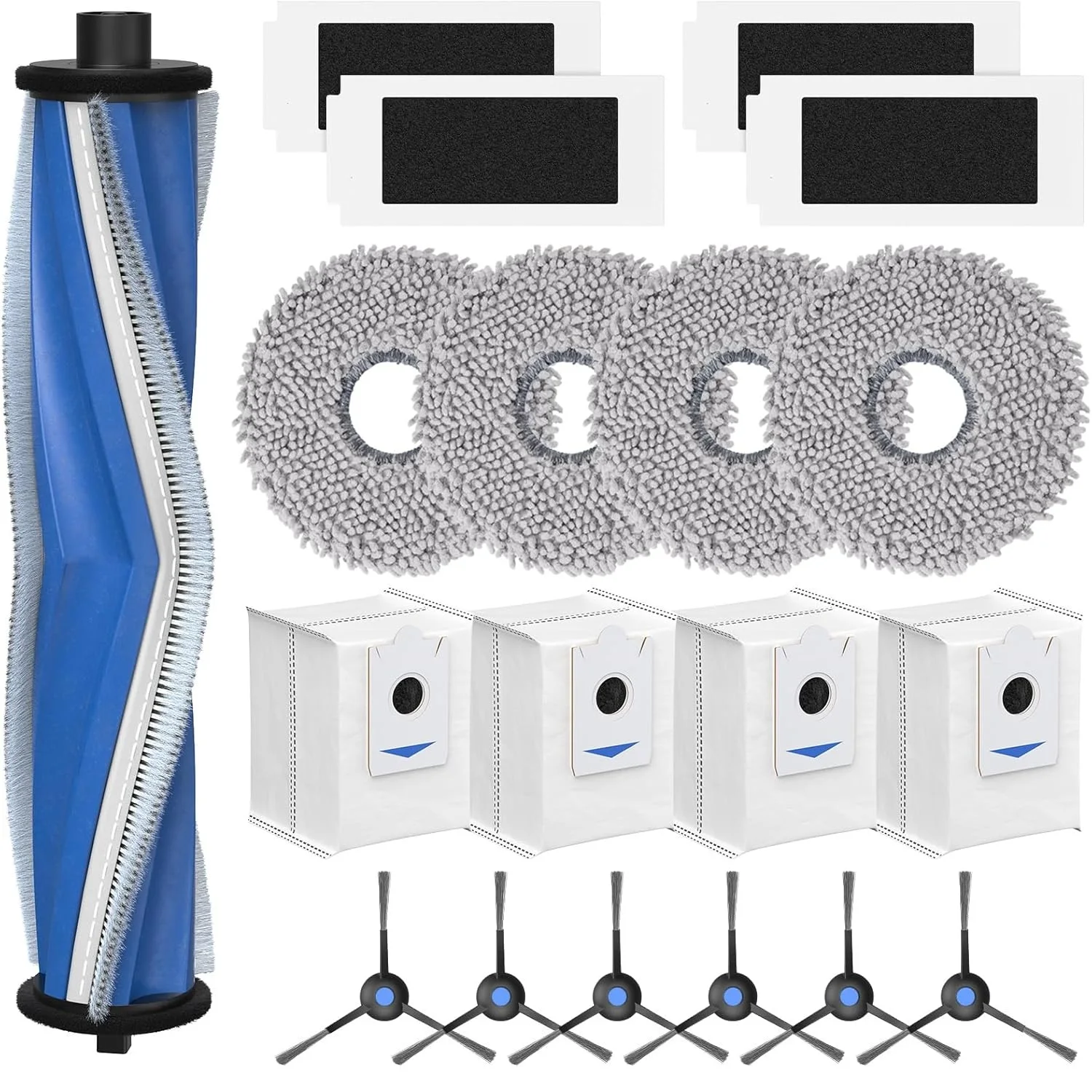Main Side Brush Filter Mop Pad Bag For Ecovacs Deebot T30 Pro Omni/T30/T30 Omni/T30S/T30S Pro/T30S AI Care Robot Vacuum