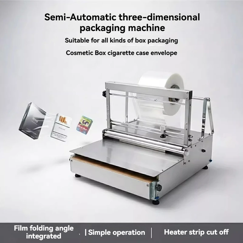 

Полуавтоматическая 3D-упаковочная машина для квадратных коробок, термозапайка пленкой BOPP для коробок для игральных карт, ACW-88, ручная, 110В/220В