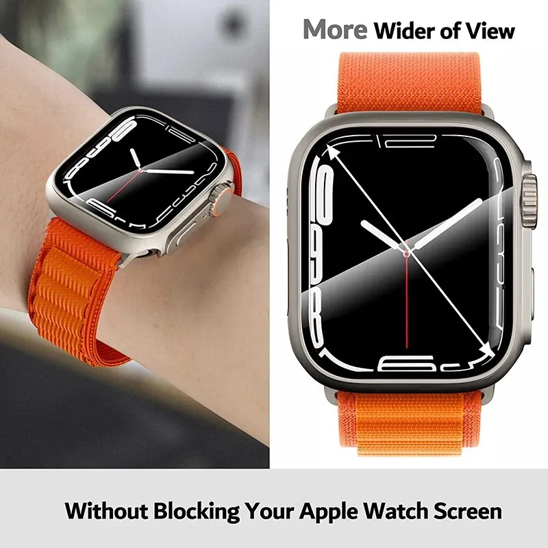 For Apple Watch Case 45MM 41MM 44MM 40MM Screen Protector Cover Change Ultra Bumper For IWatch Series 9 8 7 SE 6 4 PC Firm Cover