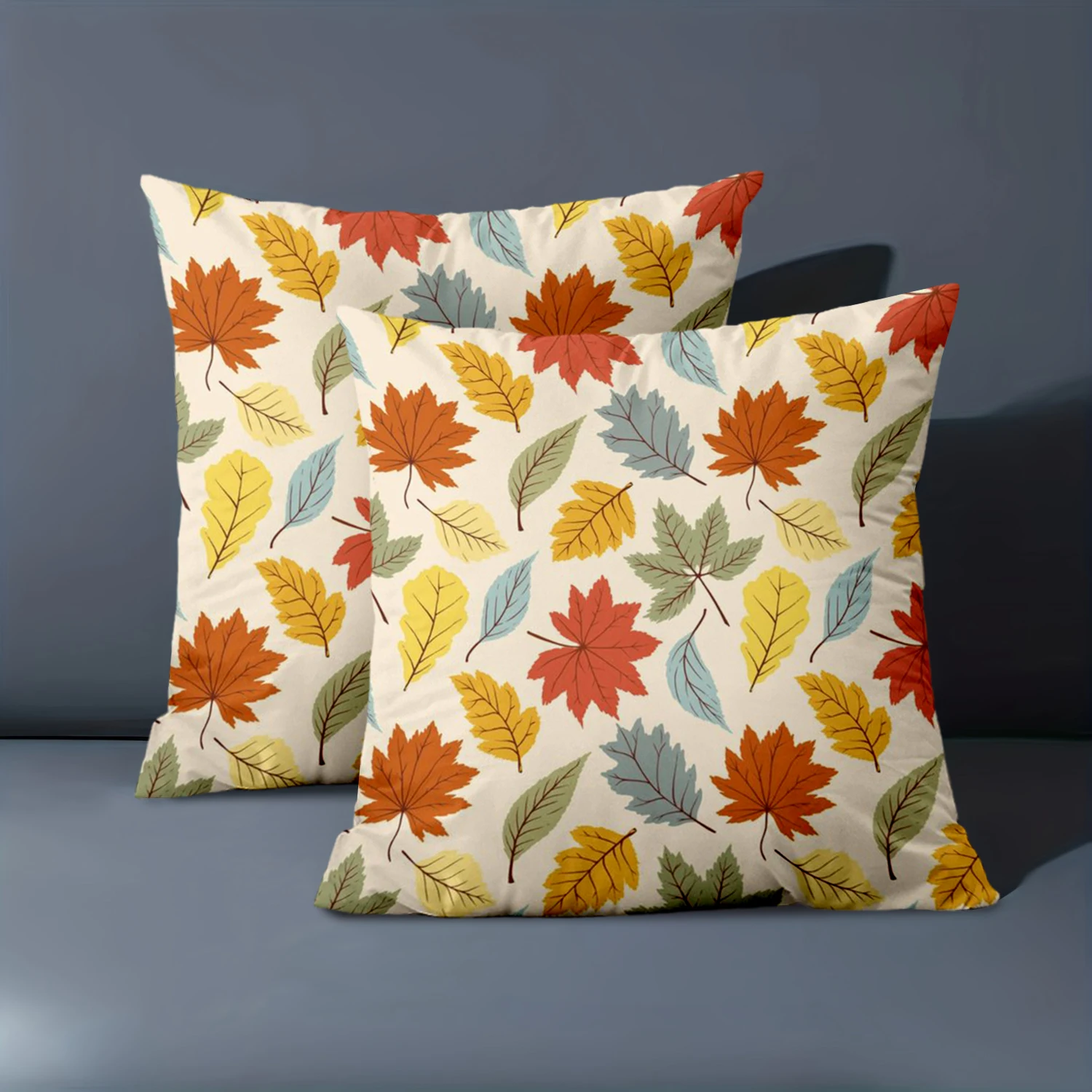 1 Pieces Autumn Leaf Patterned Decorative Throw Pillow Covers Polyester pillowcase sofa decorative cushion cov Headboard Pillow