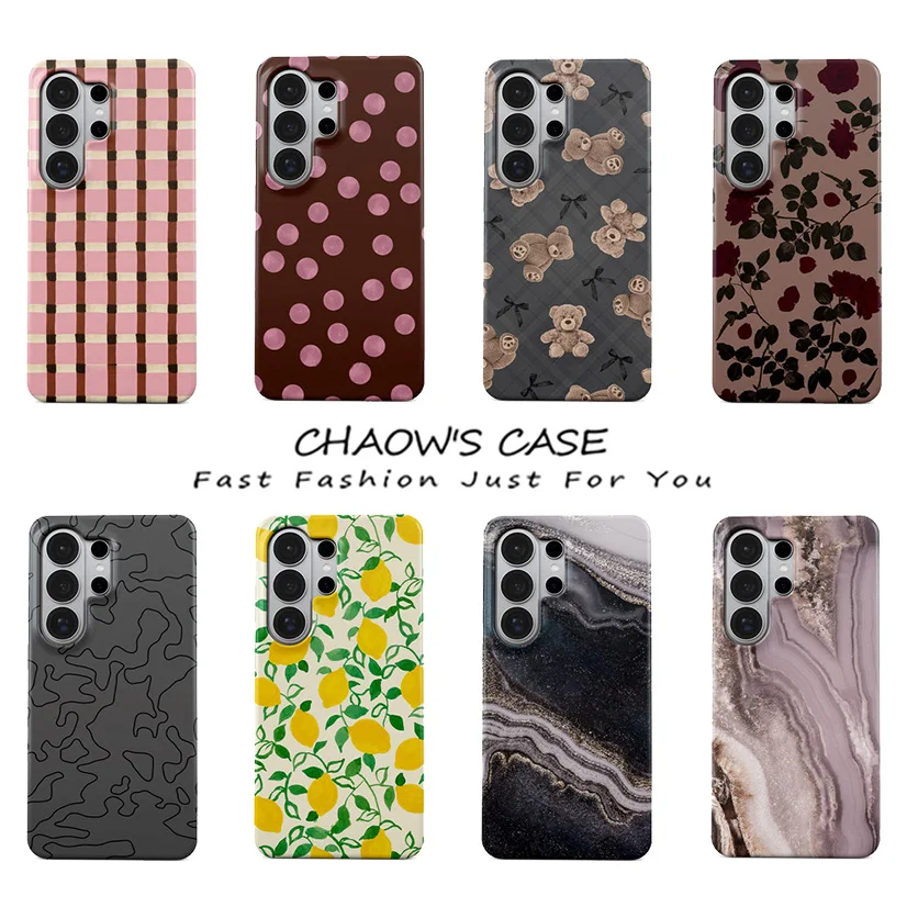 

Luxury Bugrs Pink Cocoa Dots Phone Case for Samsung Galaxy S20 FE S22 S24 S25 S26 Plus Ultra Edge 4G 5G Double-layer Back Cover
