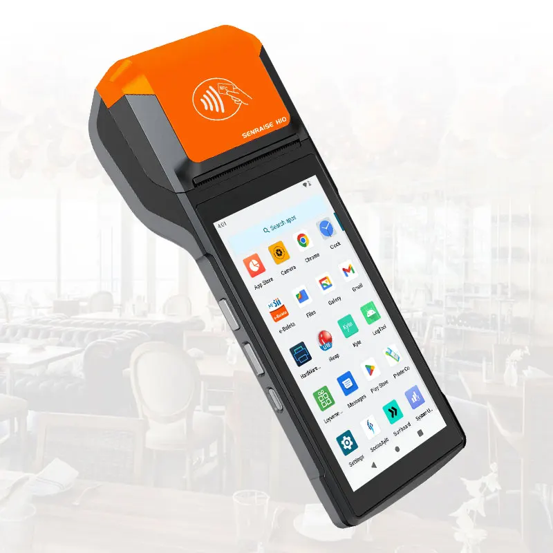 Draagbare Android Pos Terminal Machine met 80 mm/s thermische printer