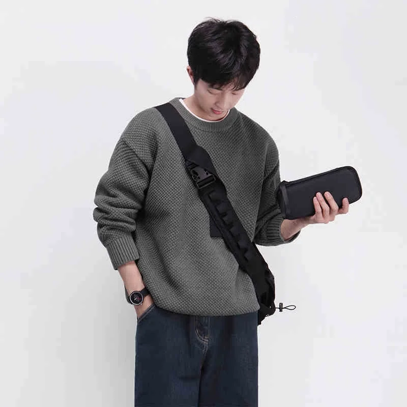 

Мужской трикотажный свитер свободного кроя с круглым вырезом и узором «Сосна» для повседневной носки, осенне-зимний, теплый, комфортный, молодежный стиль