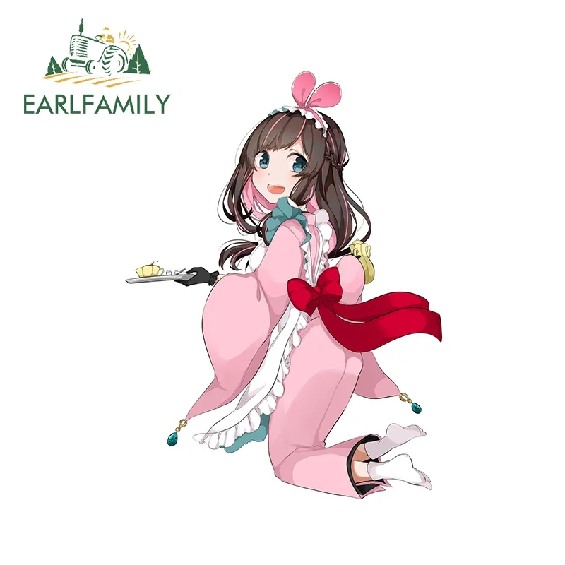 EARLFAMILY 13cm x 9.6cm for Kizuna AI Channel Anime Car Sticker Refrigerator Vinyl Decal Waterproof Scratch-Proof Car Styling