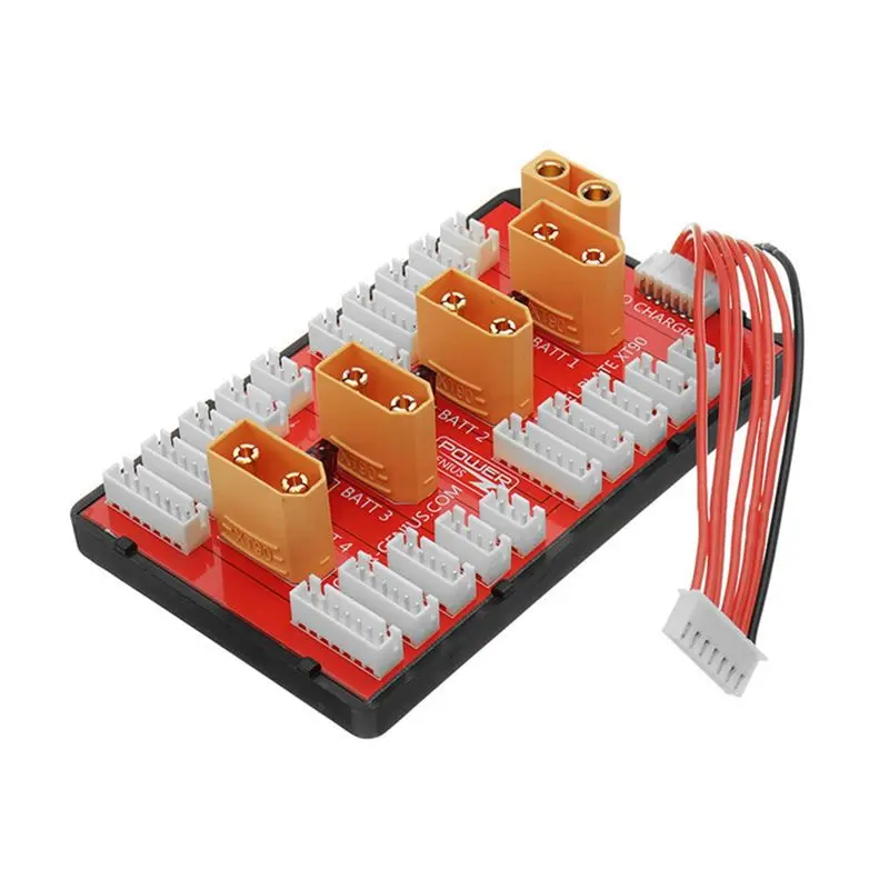 ABXE-Lipo Battery Parallel Charging Board Lipo Battery Forrc Models 2-6S Supports Charging 4 Batteries Simultaneously