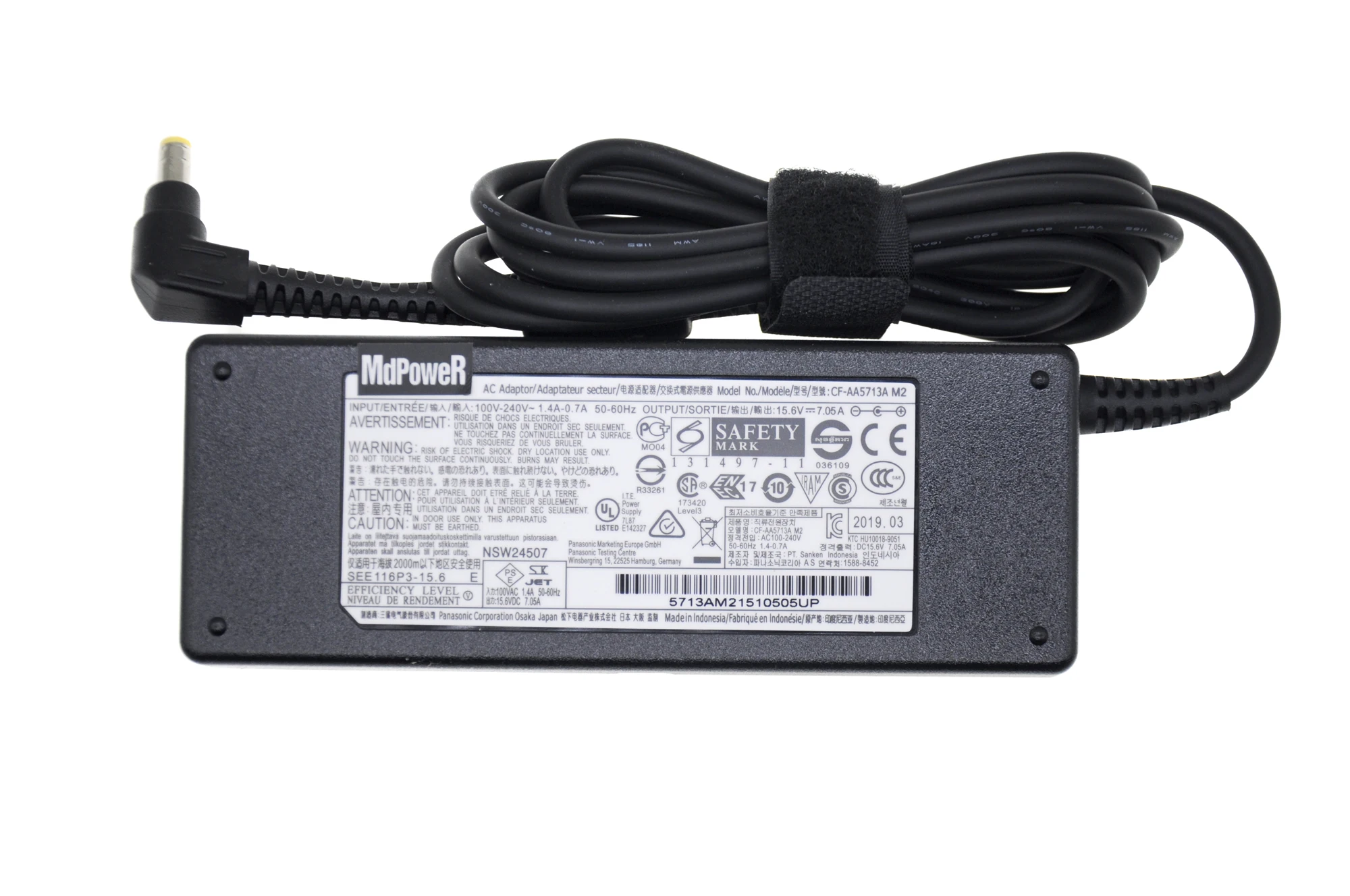 Imagem -04 - Genuine Cf-aa5713a m1 m3 7.05a j1 ac Adaptador de Alimentação 15.6v 110w Carregador para Panasonic Cf31 Cf52 Cf-53 Cf-d1n Cf-54 Cf33