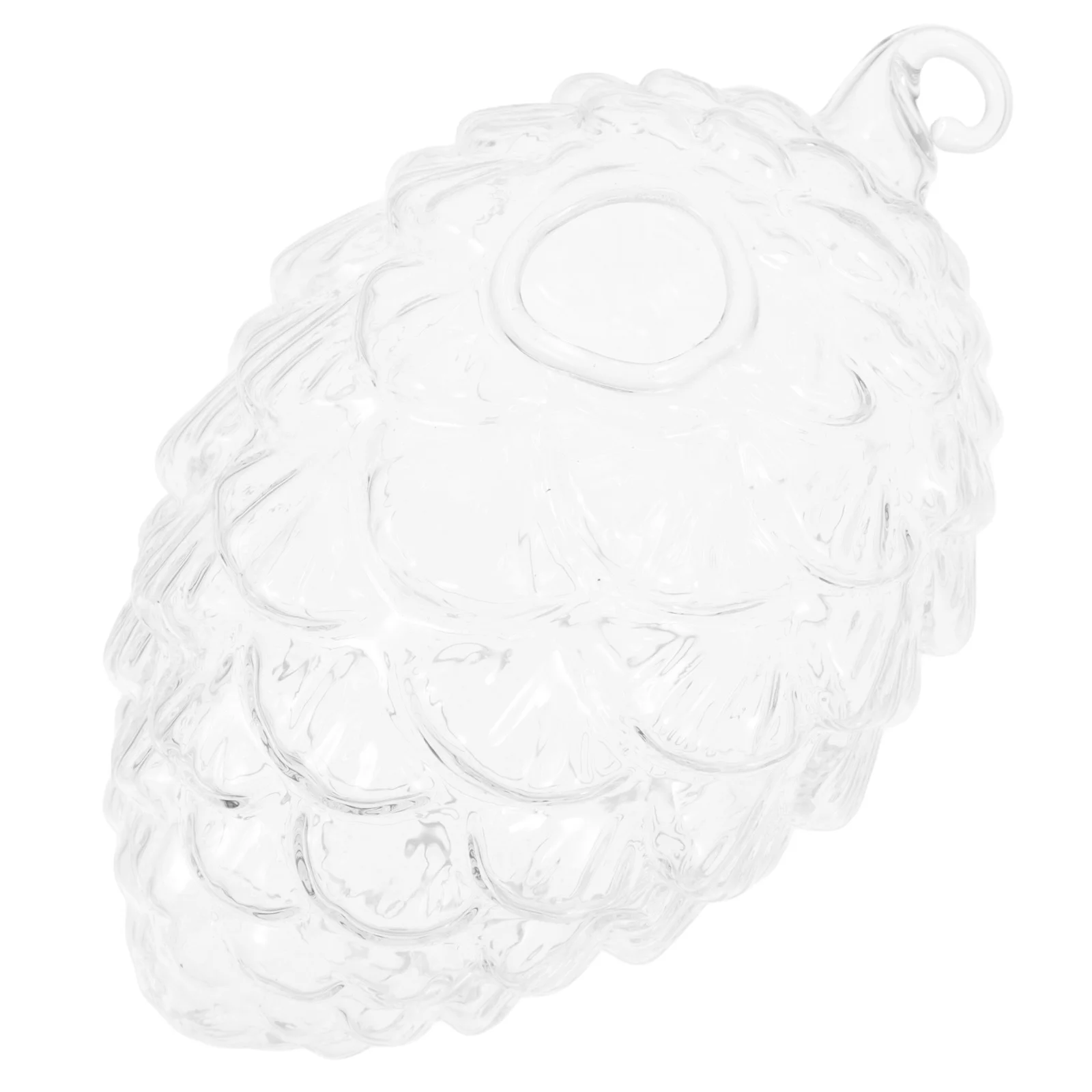 

1 Unit Glass Hummingbird Feeder Pine Cone Style Hanging Outdoor Bird Feeder Hand Blown Craftsmanship for Garden Backyard