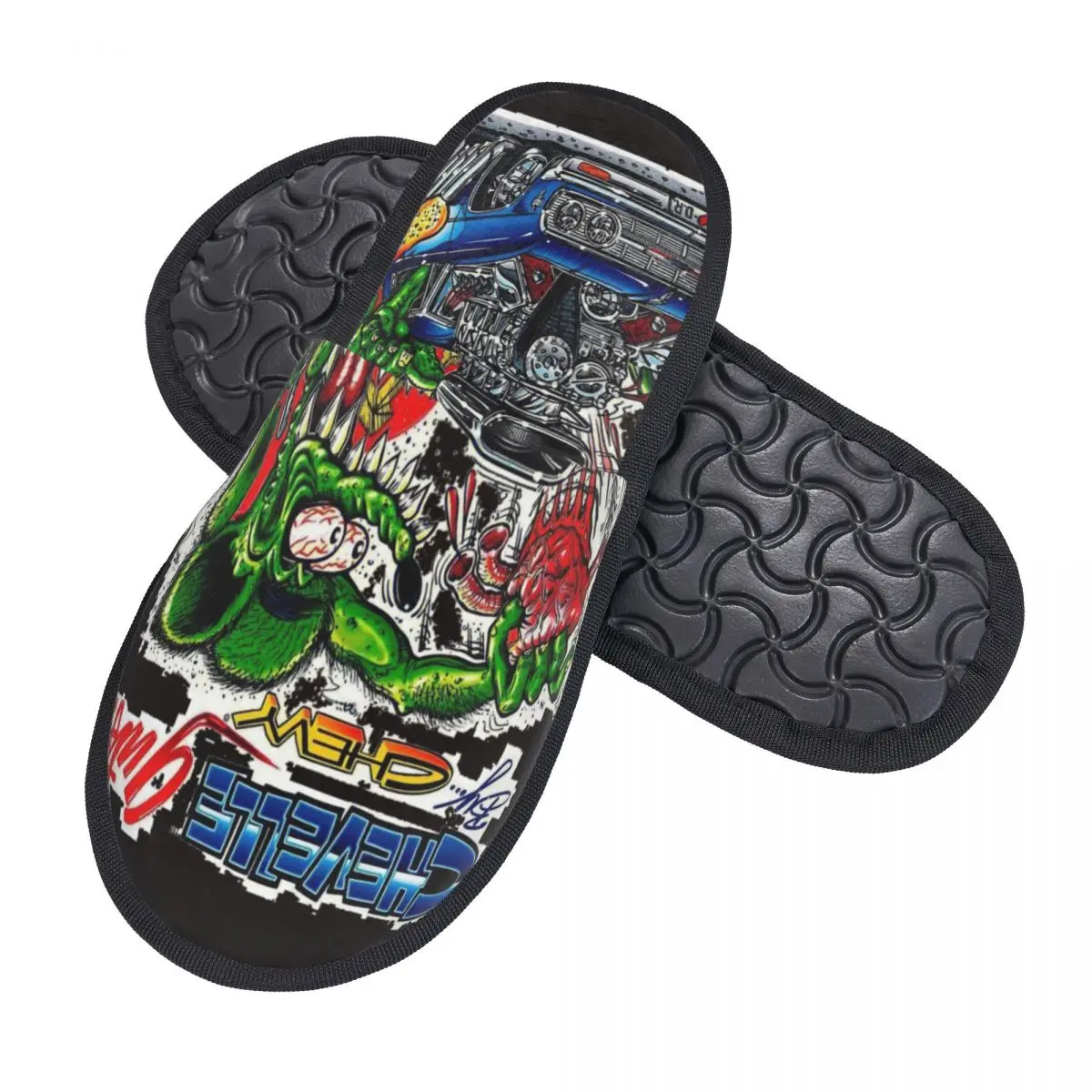 Messy Harajuku Tales Of The Rat Fink Men Women Furry slippers Warm special Home slippers pantoufle homme