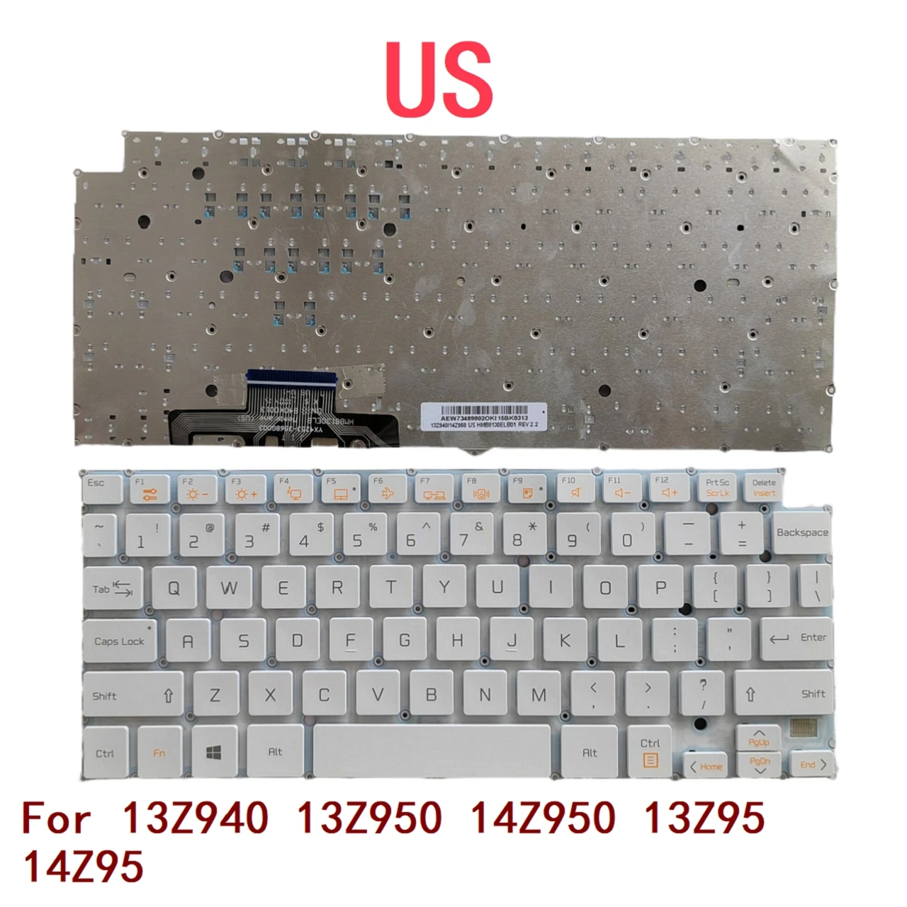 

New US Laptop Keyboard For LG 13Z940 13Z950 14Z950 13Z95 14Z95 Notebook PC Replacement