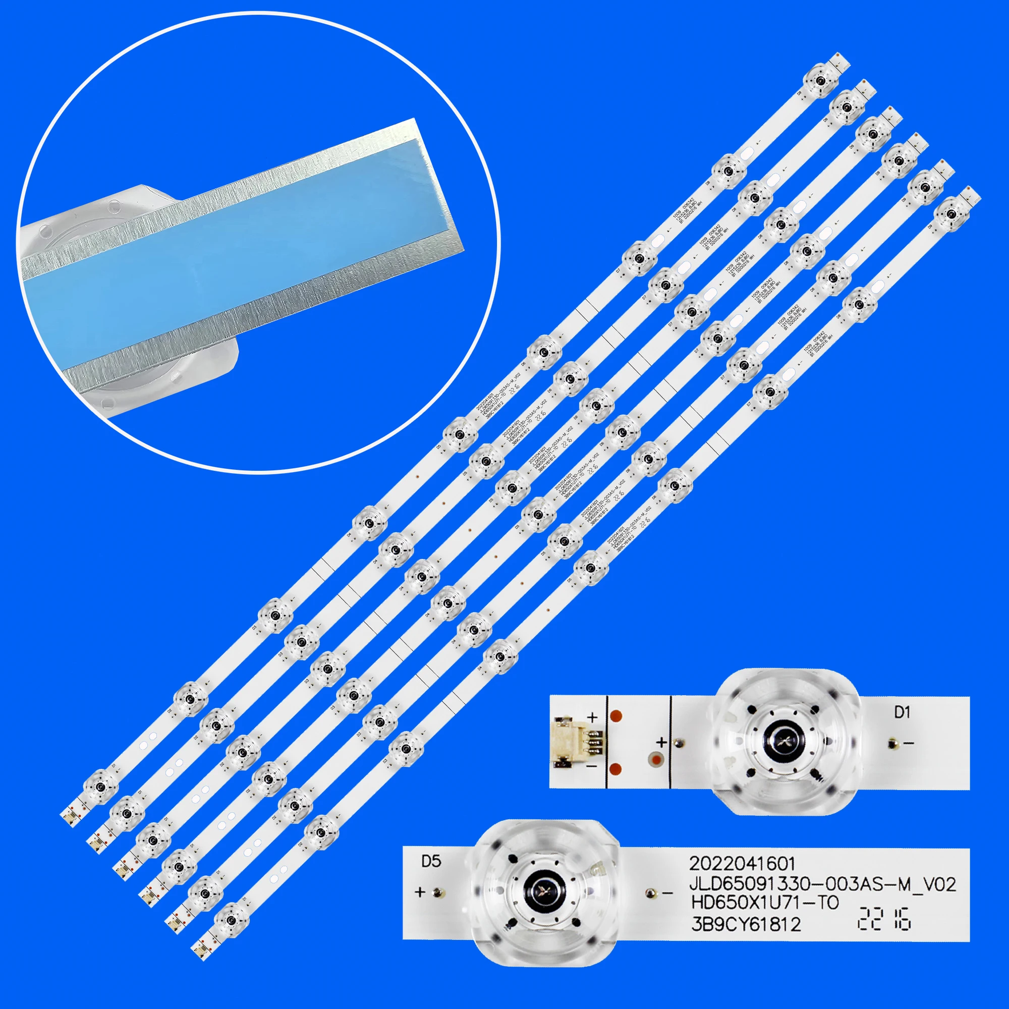 

LED Backlight strip For 65AE7000FTUK 65A7100F HZ65E3D-PRO 65E3D-M2 JL.D65091330-003AS-M SVH650AH8 CRH-BX65X1U813030T060999P-REV1