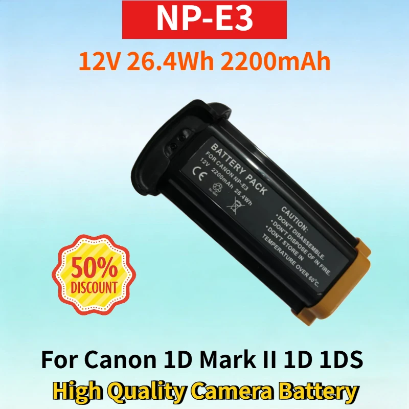 

New 12V 26.4Wh 2200mAh NP-E3 Rechargeable Battery for Canon 1D Mark II 1D 1DS 1D2 1D2n 1DS2 High Quality Camera NI-MH Battery