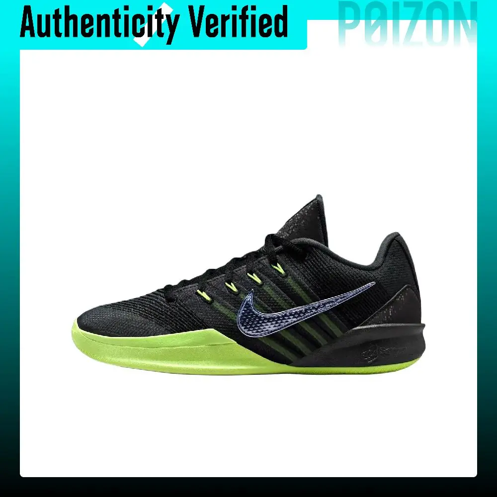 Nike Sabrina 3 Textile, Synthetic Leather Support Rebound Grip Low top Basketball Shoes Unisex Black Green HF2882-002