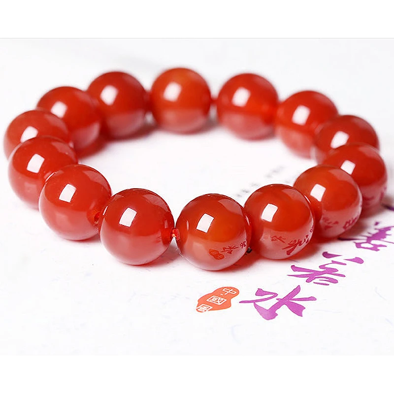 fnaf 2 rupee item 10MM 18Beads Natural Red Carnelian Bracelets Women Pulseras Mujer Statement Chalcedony Bracelet Man