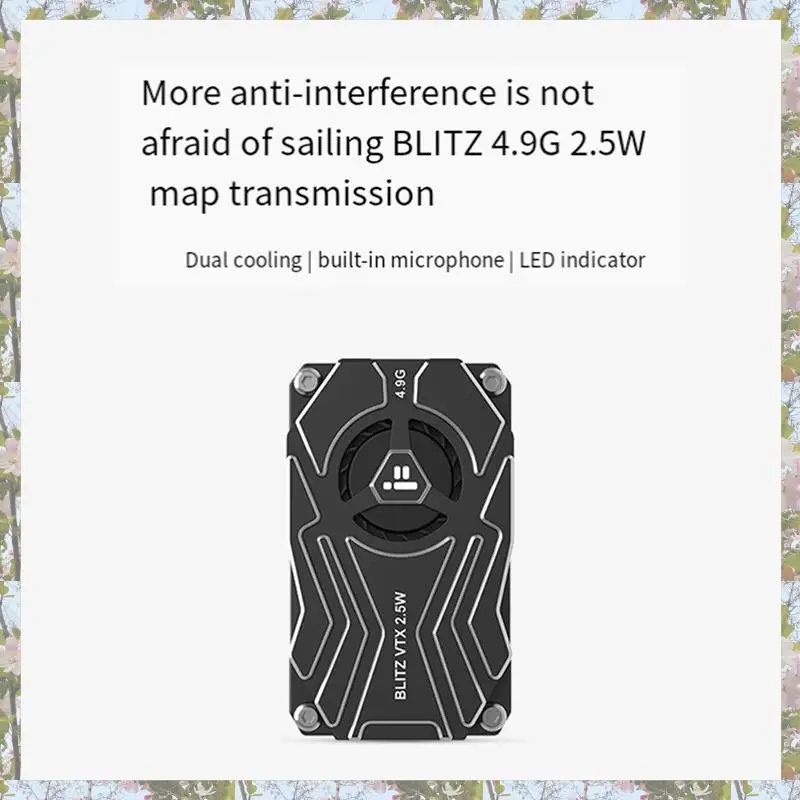 

X18A-BLITZ Whoop 4,9G 2,5 Вт VTX Встроенный микрофон с интерфейсом MMCX 25,5X25,5 мм Монтажный узор для замены FPV