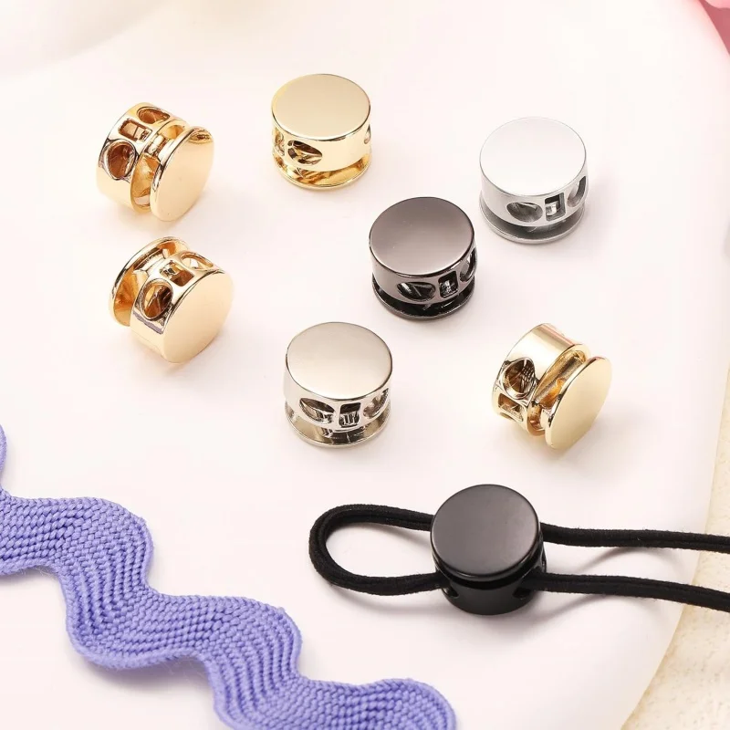 4pcs Metal Rope Lock Clips Buckle Clips Stop Buckles Umbrella Ropes Buckle Drawstring Buckle Waist Buckle Hat Fixing Buckle