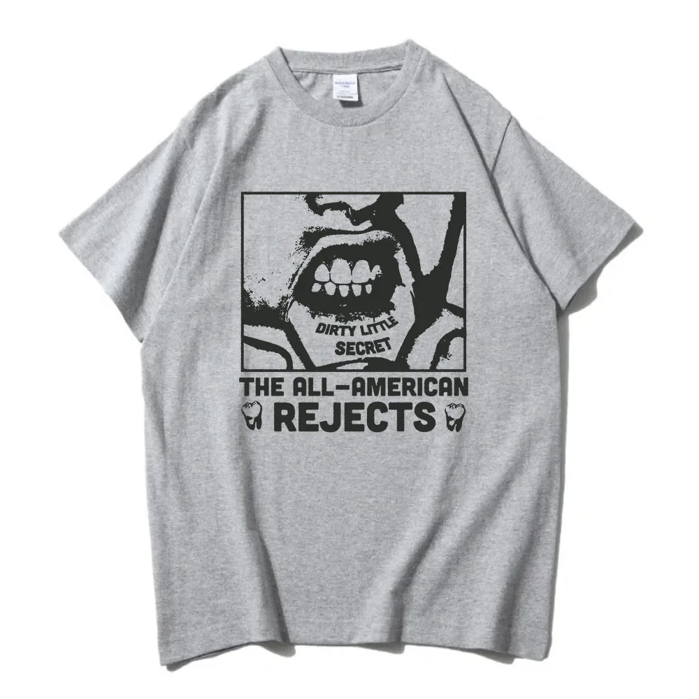 Lip Tattoo Tee The All-American Rejects Band Graphic Tshirts Cotton Unisex Streetwear Short Sleeve Fashion Men/Women T-shirt Top
