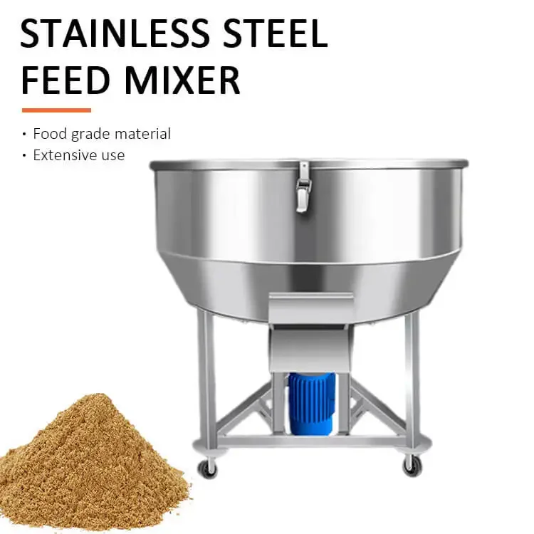 2024 Hot Sales Chicken Feed Mixer Machine Fish Feed Mixer Machine Seed Dressing Machine Food Powder Granule Mixer Ribbon Blender