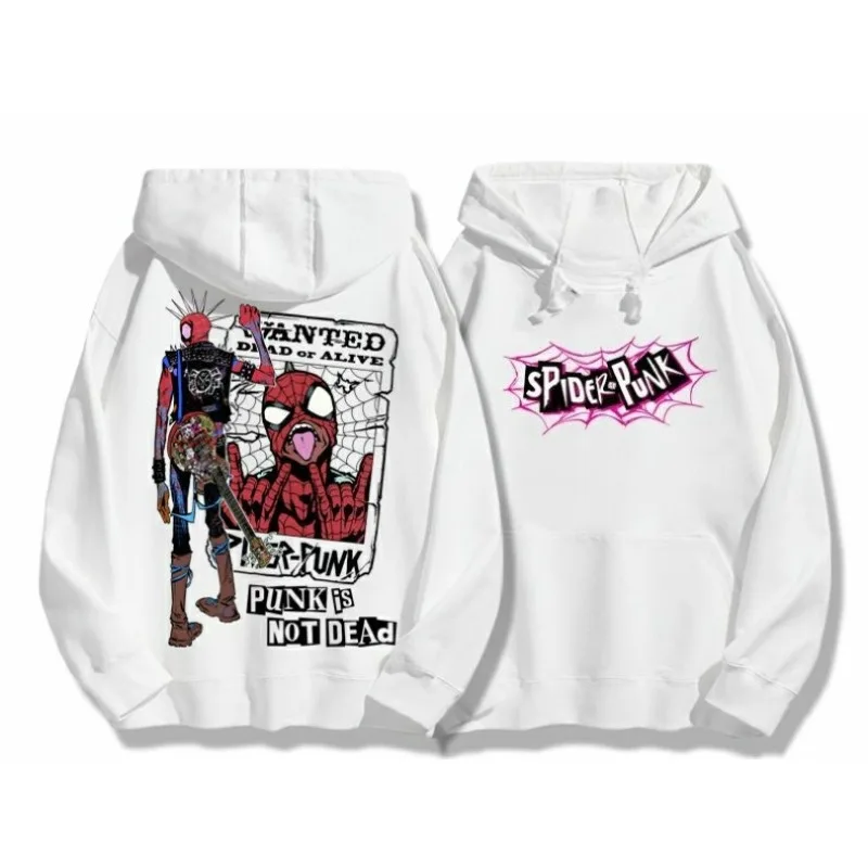 Universe Crossing Punk Spider Man Hoodie Heren Herfst Nieuwe Marvel Trendy Losse Jas
