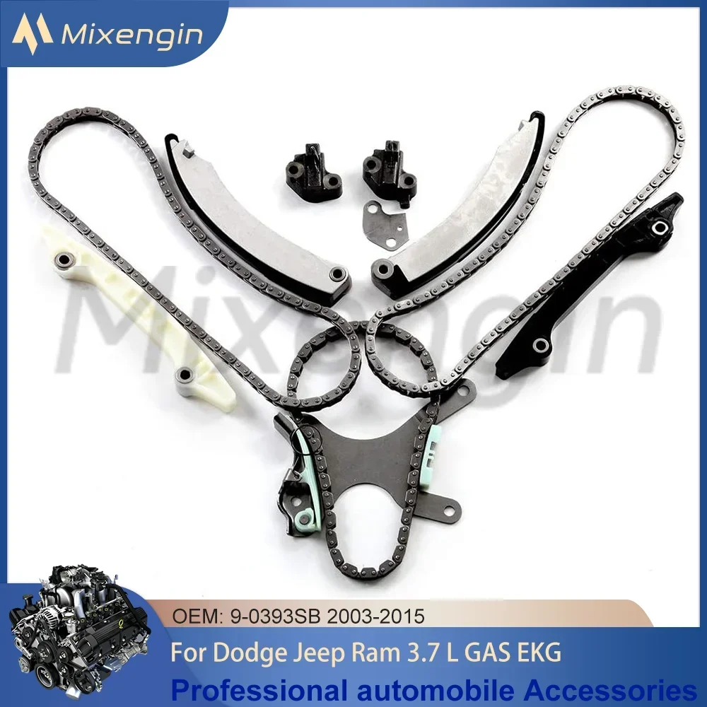 Kit de cadena de distribución de piezas de motor para Dodge Dakota Durango Nitro Jeep Grand Cherokee Commander Liberty Ram 3.7L 9-0393SB 03-15 GAS
