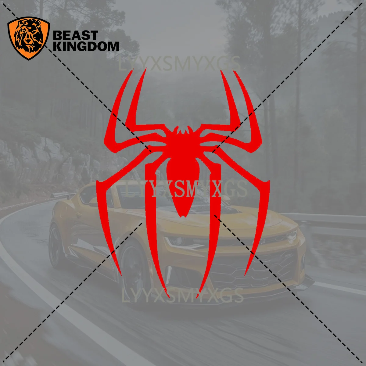 Personality and Creativity Dope Reptile Spider Car Stickers Waterproof Sunscreen Vinyl Decal PVC Wholesale Car Decoration