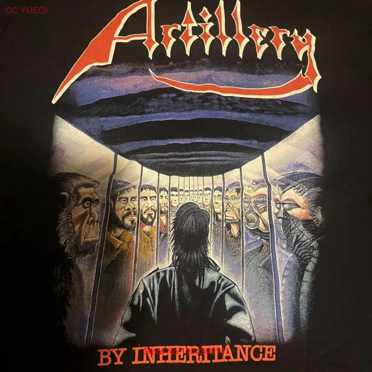 ARTILLERY By Inheritance T-Shirt Short Sleeve Cotton Black Men S to 5XL HC1436