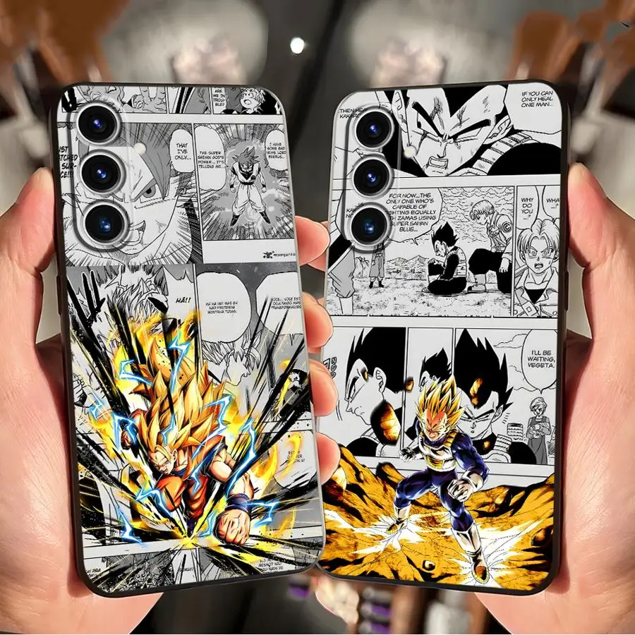 Dragon Ball Goku Manga Son Gohan Black Soft Phone Cover Case for Samsung Galaxy S23 Ultra S20 S24 Plus S25 Edge S21 FE