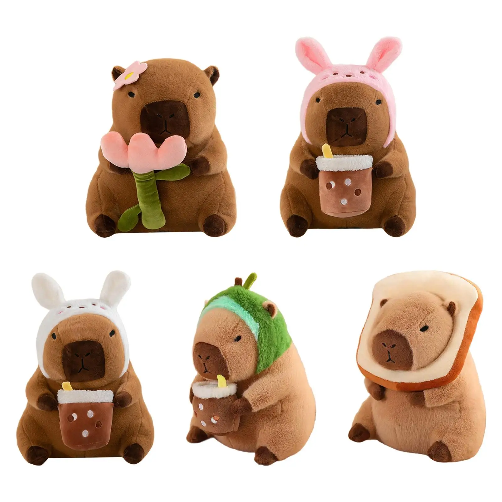 Capybara Plush Toy Comfortable 53cm Home Decor Cartoon Plush Animal Capybara Stuffed Toy for Children Teens Adults Kids Family