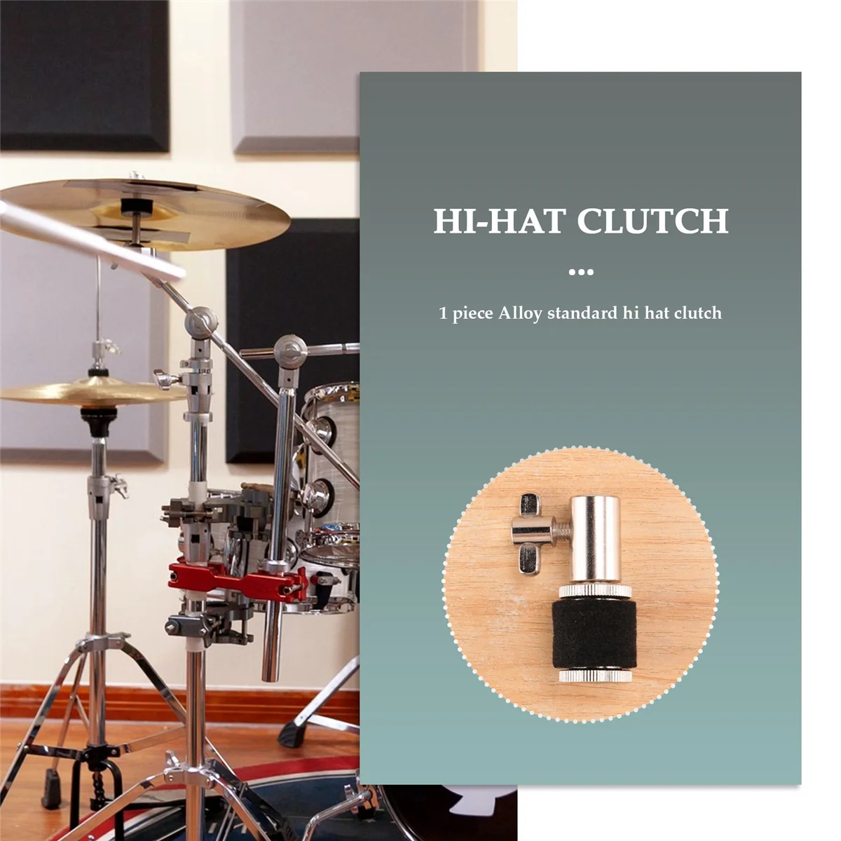SLQZT Frizione Hi-Hat in lega per supporto per piatti Hi Hat Parti e accessori per strumenti per percussioni per batteria jazz