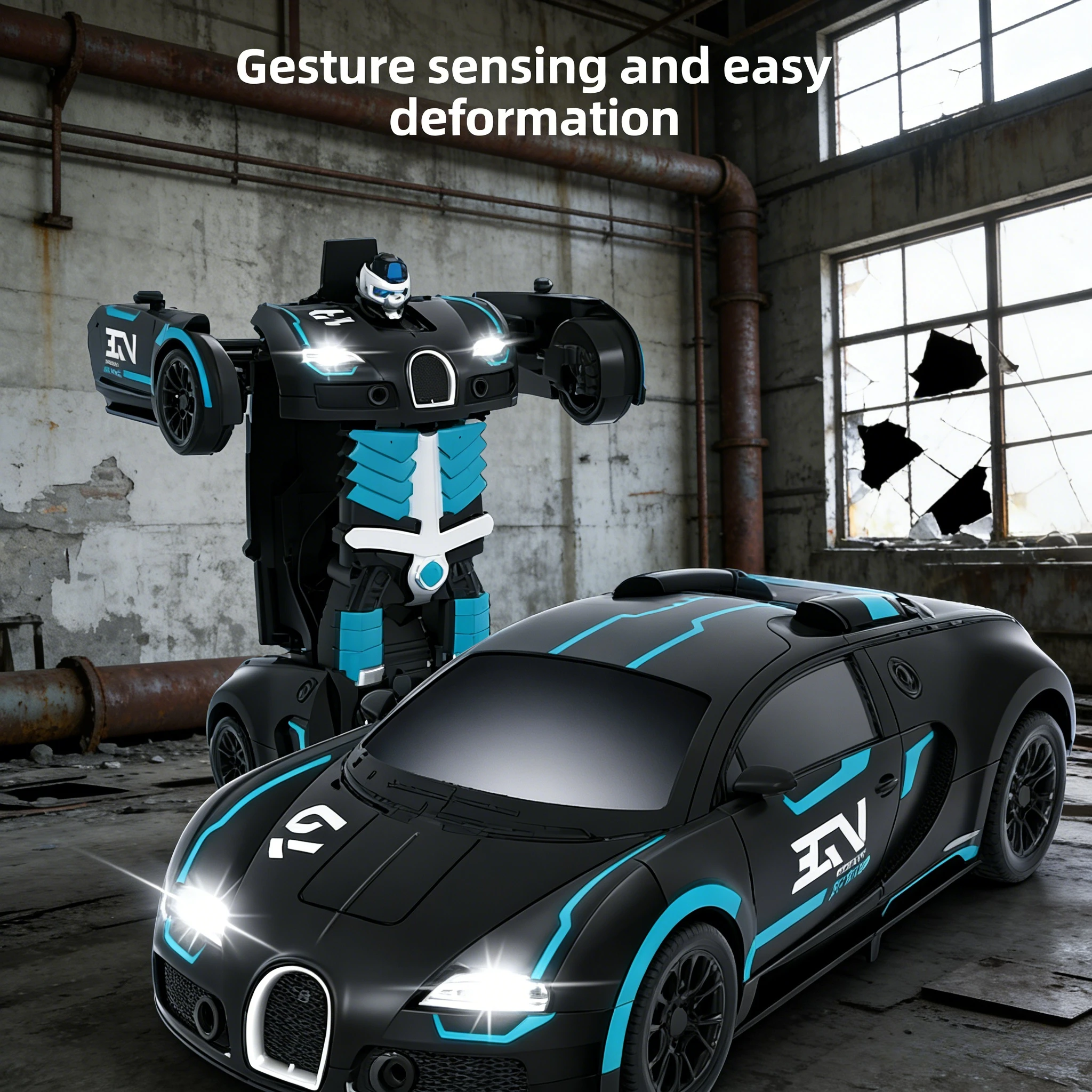 Transforme o carro Storm RC – Robô elétrico recarregável |   Brinquedo unissex para idades de 3 a 6 e 8 anos