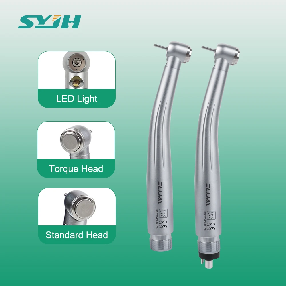 

2/4 Holes Dental LED High Speed Handpiece Standard /Torque Head Triple Water Spray E-generator Air Turbine Dentistry Instrument